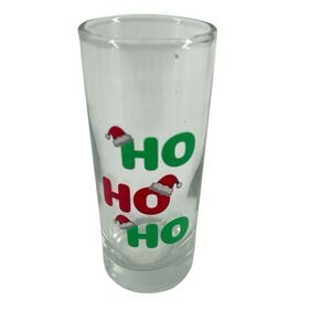 Cristar Lexington Deco Ho Ho Ho Christmas Shot Glass 2.5oz New